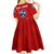 Tennessee Flag Fishing Kid Short Sleeve Dress with Ripped Hook Graphic and Triple Star Symbol in Red and Blue - Wonder Print Shop