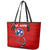 Tennessee Flag Fishing Leather Tote Bag with Ripped Hook Graphic and Triple Star Symbol in Red and Blue - Wonder Print Shop