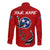 Tennessee Flag Fishing Long Sleeve Button Shirt with Ripped Hook Graphic and Triple Star Symbol in Red and Blue - Wonder Print Shop