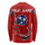 Tennessee Flag Fishing Long Sleeve Shirt with Ripped Hook Graphic and Triple Star Symbol in Red and Blue - Wonder Print Shop