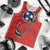 Tennessee Flag Fishing Men Tank Top with Ripped Hook Graphic and Triple Star Symbol in Red and Blue - Wonder Print Shop