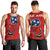 Tennessee Flag Fishing Men Tank Top with Ripped Hook Graphic and Triple Star Symbol in Red and Blue - Wonder Print Shop