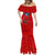 Tennessee Flag Fishing Mermaid Dress with Ripped Hook Graphic and Triple Star Symbol in Red and Blue - Wonder Print Shop