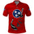 Tennessee Flag Fishing Polo Shirt with Ripped Hook Graphic and Triple Star Symbol in Red and Blue - Wonder Print Shop