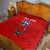 Tennessee Flag Fishing Quilt with Ripped Hook Graphic and Triple Star Symbol in Red and Blue - Wonder Print Shop