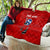 Tennessee Flag Fishing Quilt with Ripped Hook Graphic and Triple Star Symbol in Red and Blue - Wonder Print Shop