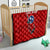 Tennessee Flag Fishing Quilt with Ripped Hook Graphic and Triple Star Symbol in Red and Blue - Wonder Print Shop