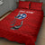 Tennessee Flag Fishing Quilt Bed Set with Ripped Hook Graphic and Triple Star Symbol in Red and Blue - Wonder Print Shop