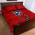 Tennessee Flag Fishing Quilt Bed Set with Ripped Hook Graphic and Triple Star Symbol in Red and Blue - Wonder Print Shop