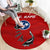 Tennessee Flag Fishing Round Carpet with Ripped Hook Graphic and Triple Star Symbol in Red and Blue - Wonder Print Shop
