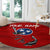 Tennessee Flag Fishing Round Carpet with Ripped Hook Graphic and Triple Star Symbol in Red and Blue - Wonder Print Shop