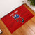 Tennessee Flag Fishing Rubber Doormat with Ripped Hook Graphic and Triple Star Symbol in Red and Blue - Wonder Print Shop