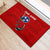 Tennessee Flag Fishing Rubber Doormat with Ripped Hook Graphic and Triple Star Symbol in Red and Blue - Wonder Print Shop