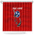 Tennessee Flag Fishing Shower Curtain with Ripped Hook Graphic and Triple Star Symbol in Red and Blue - Wonder Print Shop