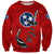 Tennessee Flag Fishing Sweatshirt with Ripped Hook Graphic and Triple Star Symbol in Red and Blue - Wonder Print Shop