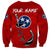 Tennessee Flag Fishing Sweatshirt with Ripped Hook Graphic and Triple Star Symbol in Red and Blue - Wonder Print Shop