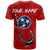 Tennessee Flag Fishing T Shirt with Ripped Hook Graphic and Triple Star Symbol in Red and Blue - Wonder Print Shop