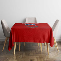 Tennessee Flag Fishing Tablecloth with Ripped Hook Graphic and Triple Star Symbol in Red and Blue - Wonder Print Shop