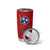Tennessee Flag Fishing Tumbler Cup with Ripped Hook Graphic and Triple Star Symbol in Red and Blue - Wonder Print Shop