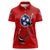 Tennessee Flag Fishing Women Polo Shirt with Ripped Hook Graphic and Triple Star Symbol in Red and Blue - Wonder Print Shop