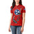 Tennessee Flag Fishing Women Polo Shirt with Ripped Hook Graphic and Triple Star Symbol in Red and Blue - Wonder Print Shop