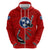 Tennessee Flag Fishing Zip Hoodie with Ripped Hook Graphic and Triple Star Symbol in Red and Blue - Wonder Print Shop