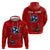 Tennessee Flag Fishing Zip Hoodie with Ripped Hook Graphic and Triple Star Symbol in Red and Blue - Wonder Print Shop