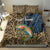 Rainbow Trout Fishing Bedding Set with Camouflage Reeds and Forest Background in Nature-Inspired Colors - Wonder Print Shop