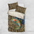 Rainbow Trout Fishing Bedding Set with Camouflage Reeds and Forest Background in Nature-Inspired Colors - Wonder Print Shop
