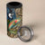 Rainbow Trout Fishing 4 in 1 Can Cooler Tumbler with Camouflage Reeds and Forest Background in Nature-Inspired Colors - Wonder Print Shop