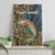 Rainbow Trout Fishing Canvas Wall Art with Camouflage Reeds and Forest Background in Nature-Inspired Colors - Wonder Print Shop