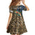 Rainbow Trout Fishing Family Matching Long Sleeve Bodycon Dress and Hawaiian Shirt with Camouflage Reeds and Forest Background in Nature-Inspired Colors - Wonder Print Shop