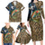Rainbow Trout Fishing Family Matching Long Sleeve Bodycon Dress and Hawaiian Shirt with Camouflage Reeds and Forest Background in Nature-Inspired Colors - Wonder Print Shop