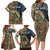 Rainbow Trout Fishing Family Matching Long Sleeve Bodycon Dress and Hawaiian Shirt with Camouflage Reeds and Forest Background in Nature-Inspired Colors - Wonder Print Shop