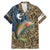 Rainbow Trout Fishing Family Matching Mermaid Dress and Hawaiian Shirt with Camouflage Reeds and Forest Background in Nature-Inspired Colors - Wonder Print Shop