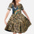 Rainbow Trout Fishing Family Matching Off Shoulder Maxi Dress and Hawaiian Shirt with Camouflage Reeds and Forest Background in Nature-Inspired Colors - Wonder Print Shop
