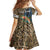 Rainbow Trout Fishing Family Matching Off Shoulder Maxi Dress and Hawaiian Shirt with Camouflage Reeds and Forest Background in Nature-Inspired Colors - Wonder Print Shop