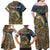 Rainbow Trout Fishing Family Matching Off Shoulder Maxi Dress and Hawaiian Shirt with Camouflage Reeds and Forest Background in Nature-Inspired Colors - Wonder Print Shop