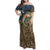 Rainbow Trout Fishing Family Matching Off Shoulder Maxi Dress and Hawaiian Shirt with Camouflage Reeds and Forest Background in Nature-Inspired Colors - Wonder Print Shop