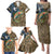 Rainbow Trout Fishing Family Matching Puletasi and Hawaiian Shirt with Camouflage Reeds and Forest Background in Nature-Inspired Colors - Wonder Print Shop