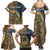 Rainbow Trout Fishing Family Matching Summer Maxi Dress and Hawaiian Shirt with Camouflage Reeds and Forest Background in Nature-Inspired Colors - Wonder Print Shop