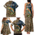 Rainbow Trout Fishing Family Matching Tank Maxi Dress and Hawaiian Shirt with Camouflage Reeds and Forest Background in Nature-Inspired Colors - Wonder Print Shop