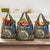 Rainbow Trout Fishing Grocery Bag with Camouflage Reeds and Forest Background in Nature-Inspired Colors - Wonder Print Shop