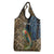 Rainbow Trout Fishing Grocery Bag with Camouflage Reeds and Forest Background in Nature-Inspired Colors - Wonder Print Shop