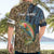 Rainbow Trout Fishing Hawaiian Shirt with Camouflage Reeds and Forest Background in Nature-Inspired Colors - Wonder Print Shop