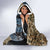 Rainbow Trout Fishing Hooded Blanket with Camouflage Reeds and Forest Background in Nature-Inspired Colors - Wonder Print Shop