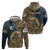 Rainbow Trout Fishing Hoodie with Camouflage Reeds and Forest Background in Nature-Inspired Colors - Wonder Print Shop