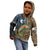 Rainbow Trout Fishing Kid Hoodie with Camouflage Reeds and Forest Background in Nature-Inspired Colors - Wonder Print Shop