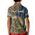 Rainbow Trout Fishing Kid Polo Shirt with Camouflage Reeds and Forest Background in Nature-Inspired Colors - Wonder Print Shop