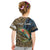 Rainbow Trout Fishing Kid T Shirt with Camouflage Reeds and Forest Background in Nature-Inspired Colors - Wonder Print Shop